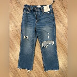 Distressed Blue Jeans